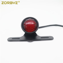 ZORBYZ Universal LED Black Tail Brake Light Rear Lamp License Plate Bracket For Harley Honda Yamaha Kawasaki 2024 - buy cheap