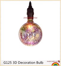 1 ud. Bombilla Led 3D para decoración, 110V, 220V, G125, E27, luces de vacaciones, novedad, lámparas de Navidad 2024 - compra barato