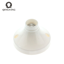 Base de suporte redonda para lâmpada, base de plástico parafuso soquete branco para lâmpada