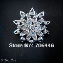 Beautiful Silver Plated Alloy Rhinestone Crystal Small Flower Brooch pin 2024 - buy cheap