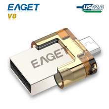 usb flash drive OTG Eaget v8 usb 2.0 stick 8GB 16GB 32GB pass h2test Smart Phone Tablet PC pen drive External Storage pendrive 2024 - buy cheap