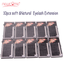 NEWCOME 10 Trays 3D Korean Eyelash Extension Individual Natural Black Eyelashes Long Eye Lashes 100% Hand Made Eyelashes Make Up 2024 - buy cheap