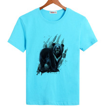 Bgtotomate-Camiseta con estampado de oso negro para hombre, camiseta popular de diseño, Oso Grande partes de arriba con estampado de animal, informal 2024 - compra barato