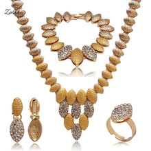 ZuodDi Dubai gold colorful Jewelry Sets Nigerian wedding women accessories jewelry set Wholesale Costume statement jewelry set 2024 - buy cheap