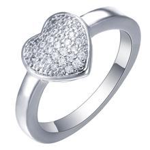 Hainon prata cor amor promessa anéis para as mulheres nova jóias luxo clássico romântico zircão cúbico noivado anel de casamento 2024 - compre barato