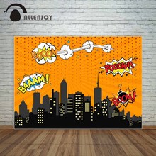 Allenjoy Cartoon City Photography Backdrops Explosion Photo Backdrop Children photocall background for photography photo booth 2024 - buy cheap