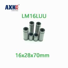 Axk 2pcs Lm16luu Long Type 16x28x70mm 16mm Linear Ball Bearing Linear Guides Linear Optical Axis Bearings 2024 - buy cheap