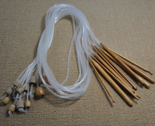 Juego de agujas de ganchillo para alfombra, Set de 12 unidades de bambú Natural Flexible, ganchos de ganchillo para alfombra tunecina afgana, transparente, aleatorio, 120cm de largo 2024 - compra barato