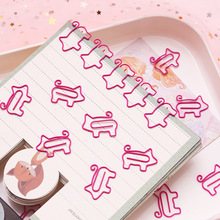 4PCS Cute New Beautiful Piggy Bookmark Planner Paper Clip Metal Material Bookmarks For Book Stationery School Office Supplies 2024 - buy cheap
