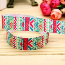 7/8inch Free Shipping Tribal Printed Grosgrain Ribbon Hairbow Headwear Party Decoration Diy Wholesale OEM 22mm P5579 2024 - buy cheap