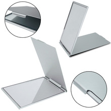 For Girl Ultra-thin Make Up Pocket Mirror Cosmetic Rectangle Foldable Silver Makeup Mirrors Gift 2024 - buy cheap