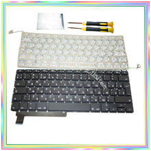 Совершенно новая русская клавиатура без подсветки, отвертки и винты для клавиатуры для Macbook Pro 15,4 дюйма A1286 2009-2013 лет 2024 - купить недорого
