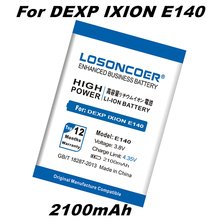 LOSONCOER-baterías E140 de 2100mAh para teléfono móvil, batería completa de buena calidad para Dexp Ixion E140 2024 - compra barato