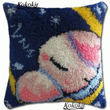 3D Latch Hook Pillow Kits beaded cross stitch Crocheting Rug Kits Yarn cushion embroidery Pillowcase 2024 - buy cheap