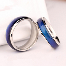 Кольцо из нержавеющей стали, меняющее цвет, кольца на ощущение/температуру, ширина 6 мм, умные ювелирные изделия для мужчин и женщин, унисекс подарки 2024 - купить недорого