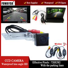 FUWAYDA-cámara con vista trasera de coche, Monitor plegable de 4,3 pulgadas para VW Golf, Passat, Touran, Caddy, Superb/T5, Transporter/Multivan 2024 - compra barato