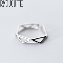 Romantic Hexagon Open Rings for Women Luxury Jewelry Finger Geometric Ring 2024 - buy cheap