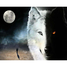 Full Square/Round drill Diamond painting 5D DIY Diamond embroidery Cross stitch wolf at night Diamond mosaic Rhinestone A617 2024 - buy cheap