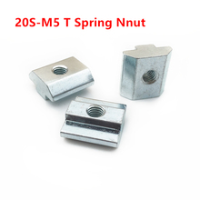 100pcs 20-M5 Square nut M5 T Sliding Nut Hammer Head Slide Nuts for 2020 Series Aluminum Profile Accessories Slot Groove 6 2024 - buy cheap