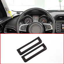 2 pçs de fibra de carbono para jaguar xe xf xfl 2016-2018 interior do carro abs um pilar ar condicionado saída ventilação capa guarnição acessórios 2024 - compre barato