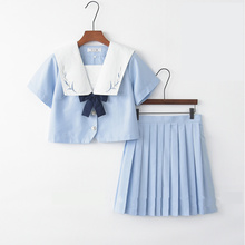 Uniformes escolares japoneses anime COS marinheiro tops terno + gravata + saia JK estilo Navy Estudantes roupas para a Menina longo/de manga curta 2024 - compre barato