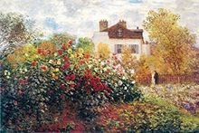 Home Decor The Artist's Garden by Claude Monet-Silk Art Poster Wall Sticker Decoration Gift 2024 - buy cheap