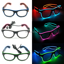 Novelty Gift Light Up Glowing Glasses Stage Performance EL Wire Luminous Sunglasses Men Festival Rave LED Glasses Eyewear 2024 - buy cheap