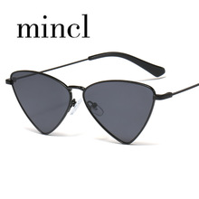 Óculos de sol triangular punk nx, óculos escuro feminino de metal uv400 2019 2024 - compre barato