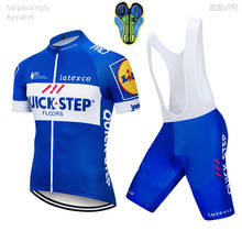 2019 QUICK STEP Cycling Clothing Bike Jersey Quick Dry Mens Bicycle Clothes Summer Team Cycling Jerseys 12D Gel Bike Shorts Set 2024 - buy cheap