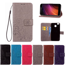 Чехол для Xiaomi Redmi 4X, откидной бумажник, чехол из искусственной кожи для Xiaomi Redmi 4X, высококачественные чехлы-книжки с подставкой и отделениями для карт, чехлы для телефонов 2024 - купить недорого