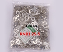 1000 pces RNB1.25-5 não-isolado anel terminal fio elétrico friso nu conector awg 22-16 2024 - compre barato