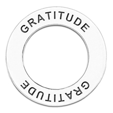 Antique Silver Tone Alloy Metal Wholesale Gratitude Message Affirmation Ring Circle Charm 2024 - buy cheap