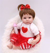 16 "40 см живой Bebe сопровождение кукла Красивая menina reborn силиконовые куклы дети Рождество Brinquedos Ограниченная Коллекция подарок на день рождения 2024 - купить недорого