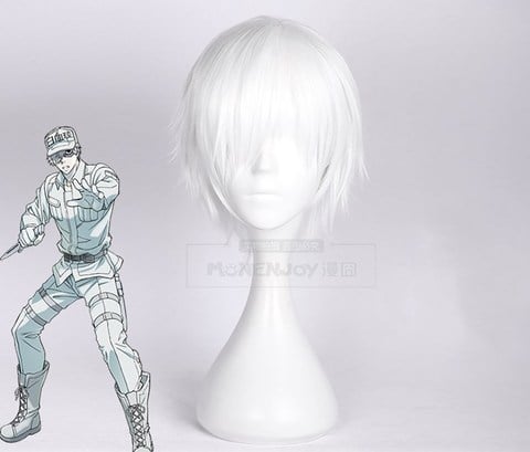 Biamoxer Hataraku Saibou U 1146 White Blood Cell Neutrophil White Wig Cells At Work Cosplay Hair Halloween Buy Cheap In An Online Store With Delivery Price Comparison Specifications Photos And Customer Reviews