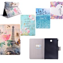 Tower Flower PU Leather Tablet Case Flip Stand Protective Cover for samsung galaxy tab A 8.0 T350 T355 SM-T355 Tablets Case+film 2024 - buy cheap