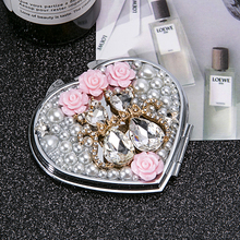 Mini Pocket Cosmetic makeup mirror,2 Sides Foldable compact mirror makeup,Flower Cat Love Heart,Wholesale Party Favors Gifts 2024 - buy cheap