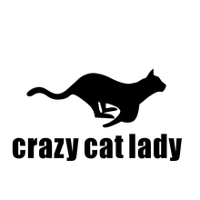 Новый Бампер для автомобильной двери и окна Crazy Cat Lady Pet Веселая наклейка-трафарет Art 2024 - купить недорого