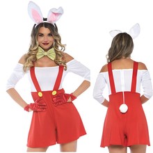 Женский костюм для косплея, костюмы для девочек с кроликом, сексуальные костюмы для косплейной вечеринки, костюм для ролевых игр на Хэллоуин, комбинезон с кроликом, женские костюмы 2024 - купить недорого