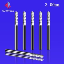 10pcs 3.00mm /3.175mm Titanium Coated Carbide End Milling Cutter Engraving Edge Cutter CNC Router Bits End mill for PCB Machine 2024 - buy cheap