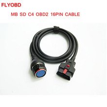 Высокое качество OBD2 16pin кабель для MB SD Connect Compact 4 Star Диагностика mb star c4 obd2 кабели Бесплатная доставка 2024 - купить недорого