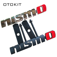 Металлические 3D Автомобильные наклейки NISMO, передняя решетка, эмблема, Стайлинг автомобиля для NissanTiida Teana Skyline Juke X-trail Almera Qashqai 2024 - купить недорого