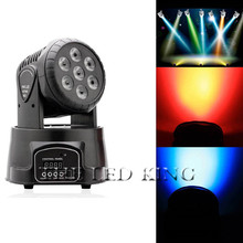 2X LED Moving Head Mini wash 7x12w RGBW Quad with advanced 10/14 channels LED effect stage light Factory Price 2024 - buy cheap