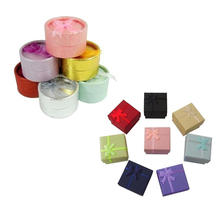 12 PCS Random Color Round and Square Shape Cute Small Gift Box for Ring Earrings Jewelry 2024 - buy cheap