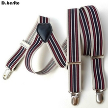 Fashion Men's Suspenders Unisex Casual Striped Adjustable Clip-on Clip Braces Adult Belts Strap For Wedding Party BDXJ2506 2024 - buy cheap