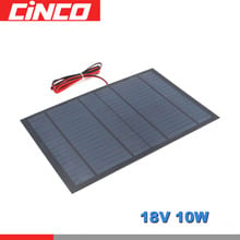 Panel Solar de silicio monocristalino, módulo de cargador de batería DIY de 18V y 10 vatios con cable de extensión de 200cm, célula Solar, cable de juguete 2024 - compra barato