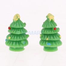 Set of 20 Pieces Dollhouse Miniature 2.2cm Christmas Tree Model Festival Decoration Photography Props 2024 - buy cheap