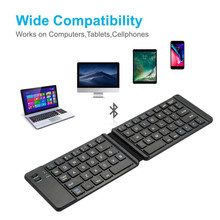 VOBERRY Folding Keyboard Bluetooth Portable Mini Folding Bluetooth 3.0 67Keys Universal  Keyboard Folding Keyboard For Laptop #2 2024 - buy cheap