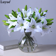 Luyue, 11 шт., искусственные цветы для украшения свадьбы, реалистичные цветочные бутоны, цветы из пенополиуретана, Высококачественные эластичные цветы, ветки 2024 - купить недорого