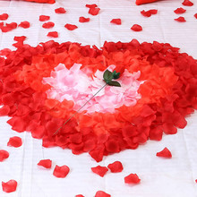 Pétalos de rosa para bodas, 1000 Uds. Y 100 Uds., decoraciones de flores de poliéster, rosa de boda, nueva moda 2021 artificial 5Z 2024 - compra barato