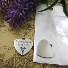 10pcs--"Amoxicillin Allergy Medical"stainless steel charms more style for choosing DIY Charms pendants for necklace 2024 - buy cheap